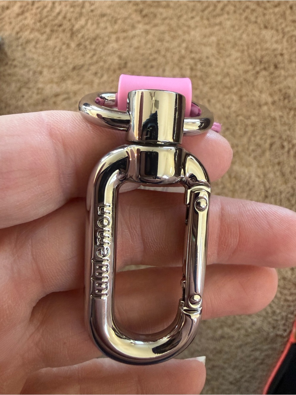 lululemon athletica Pink pearl never lost keychain - Picture 3 of 3
